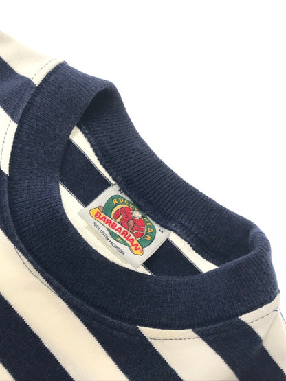 【中古品】【メンズ】 BARBARIAN バーバリアン HEAVY BORDER T-SHIRT ヘビー ボーダー Tシャツ 長袖Tシャツ トップス 146-260503-rt-03-tag サイズ：M カラー：ネイビー/ホワイト 万代Net店