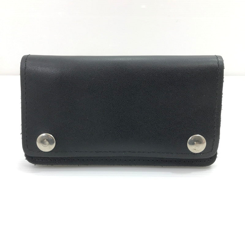 【中古品】【メンズ】 415 CLOTHING 415 クロージング LEATHER WALLET レザーウォレット 二つ折り財布 200-260407-na-16-tag カラー：ブラック 万代Net店