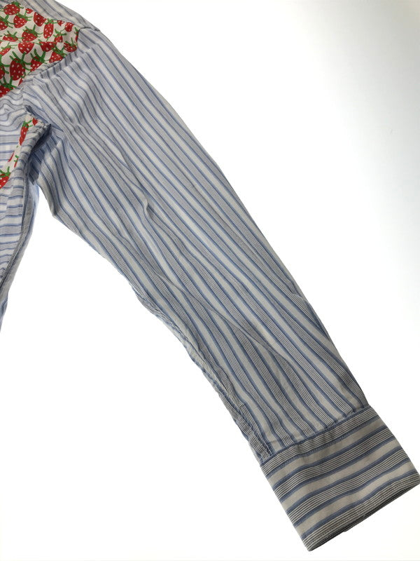 【中古品】【メンズ】 COMME DES GARCONS SHIRT コムデギャルソンシャツ × BRETT WESTFALL STRAWBERRY STRIPE SHIRT FK-B001 ストライプシャツ 140-260520-na-22-tagh サイズ：S カラー：マルチカラー 万代Net店