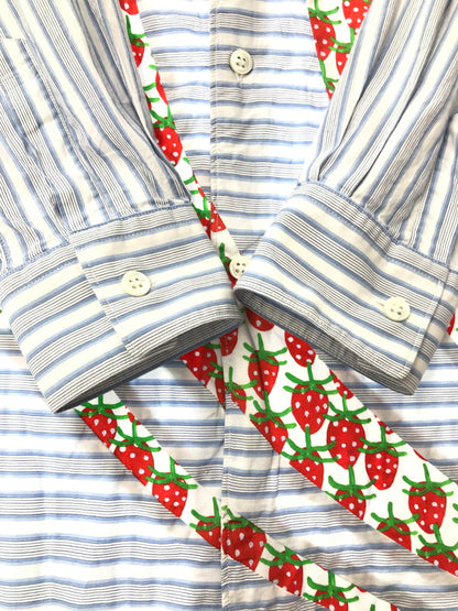 【中古品】【メンズ】 COMME DES GARCONS SHIRT コムデギャルソンシャツ × BRETT WESTFALL STRAWBERRY STRIPE SHIRT FK-B001 ストライプシャツ 140-260520-na-22-tagh サイズ：S カラー：マルチカラー 万代Net店