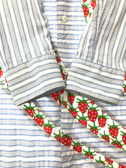 【中古品】【メンズ】 COMME DES GARCONS SHIRT コムデギャルソンシャツ × BRETT WESTFALL STRAWBERRY STRIPE SHIRT FK-B001 ストライプシャツ 140-260520-na-22-tagh サイズ：S カラー：マルチカラー 万代Net店