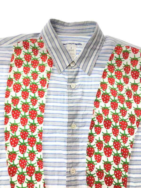 【中古品】【メンズ】 COMME DES GARCONS SHIRT コムデギャルソンシャツ × BRETT WESTFALL STRAWBERRY STRIPE SHIRT FK-B001 ストライプシャツ 140-260520-na-22-tagh サイズ：S カラー：マルチカラー 万代Net店
