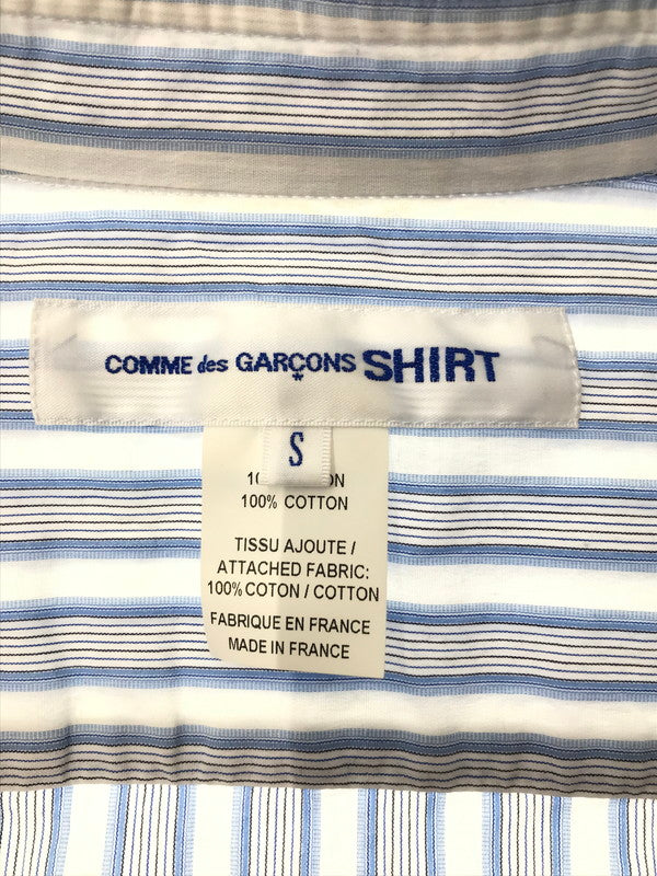【中古品】【メンズ】 COMME DES GARCONS SHIRT コムデギャルソンシャツ × BRETT WESTFALL STRAWBERRY STRIPE SHIRT FK-B001 ストライプシャツ 140-260520-na-22-tagh サイズ：S カラー：マルチカラー 万代Net店