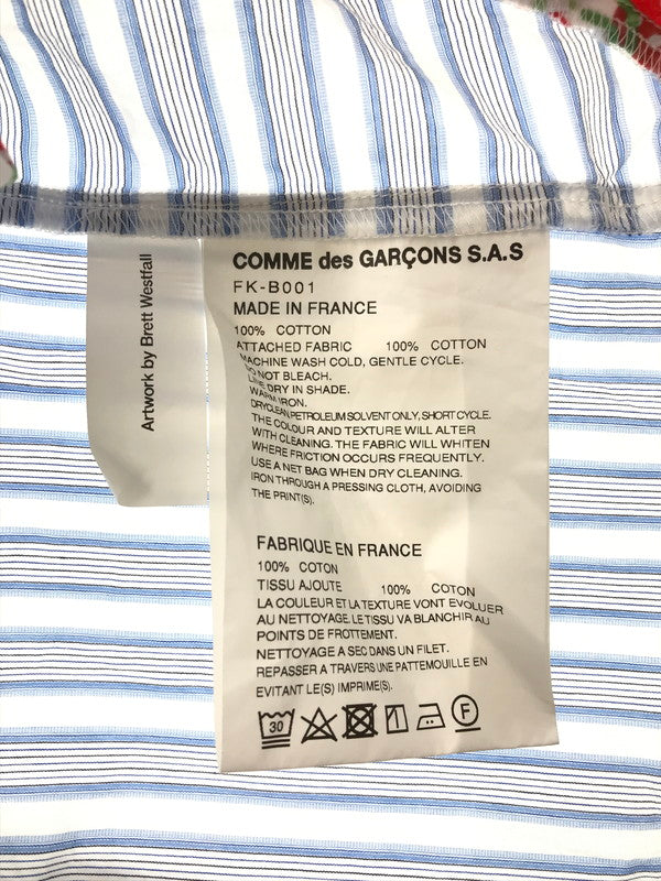 【中古品】【メンズ】 COMME DES GARCONS SHIRT コムデギャルソンシャツ × BRETT WESTFALL STRAWBERRY STRIPE SHIRT FK-B001 ストライプシャツ 140-260520-na-22-tagh サイズ：S カラー：マルチカラー 万代Net店
