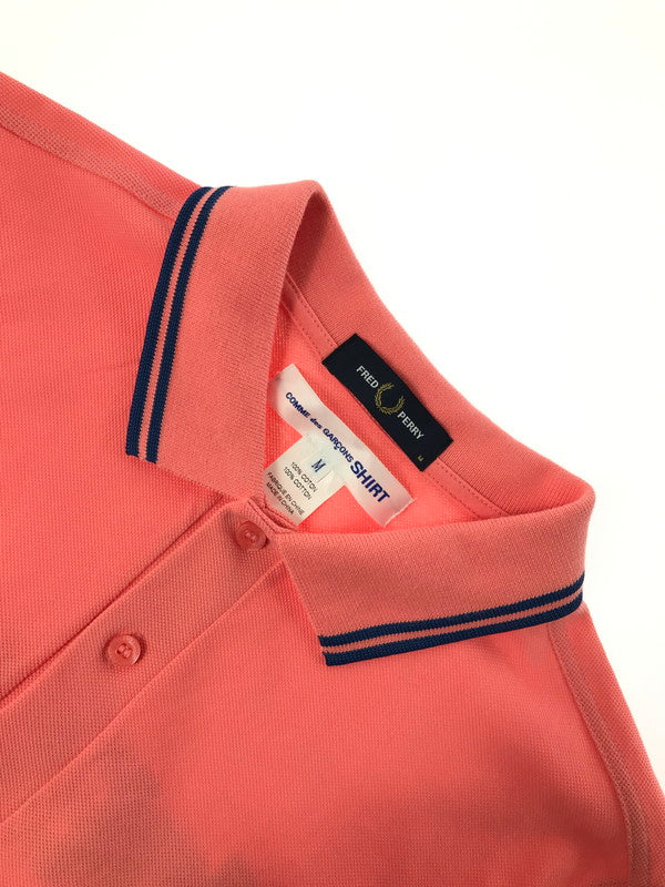 【中古美品】【メンズ】 COMME DES GARCONS SHIRT コムデギャルソンシャツ × FRED PERRY フレッドペリー コラボ POLO SHIRT FO-T501 ポロシャツ 半袖 トップス 140-260429-yy-01-tag サイズ：M カラー：コーラル 万代Net店