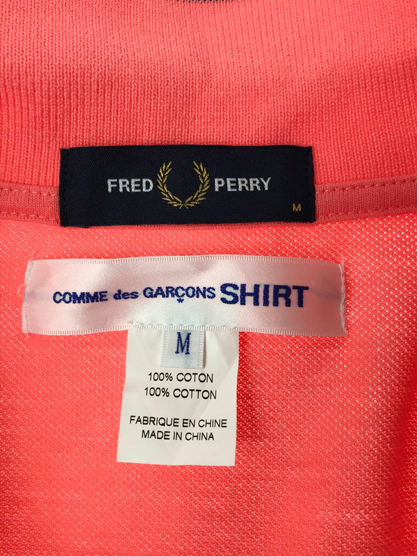 【中古美品】【メンズ】 COMME DES GARCONS SHIRT コムデギャルソンシャツ × FRED PERRY フレッドペリー コラボ POLO SHIRT FO-T501 ポロシャツ 半袖 トップス 140-260429-yy-01-tag サイズ：M カラー：コーラル 万代Net店