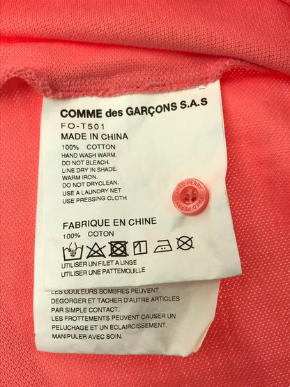【中古美品】【メンズ】 COMME DES GARCONS SHIRT コムデギャルソンシャツ × FRED PERRY フレッドペリー コラボ POLO SHIRT FO-T501 ポロシャツ 半袖 トップス 140-260429-yy-01-tag サイズ：M カラー：コーラル 万代Net店
