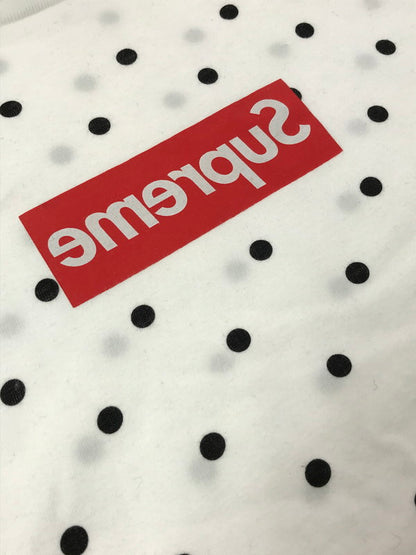 【中古品】【メンズ】 SUPREME シュプリーム ×COMME DES GARCONS SHIRT コムデギャルソン シャツ 12SS POLKA DOT BOX LOGO TEE ポルカ ドット Tシャツ 半Tシャツ 149-260427-na-16-tagh サイズ：M カラー：ホワイト 万代Net店