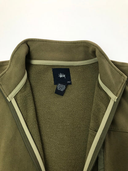 【現状渡し品】【メンズ】 OLD STUSSY オールドステューシー 00'S SWEAT TRACK JACKET 00年代 スウェット トラックジャケット ライトアウター 142-260407-na-01-tag サイズ：XL カラー：カーキ 万代Net店