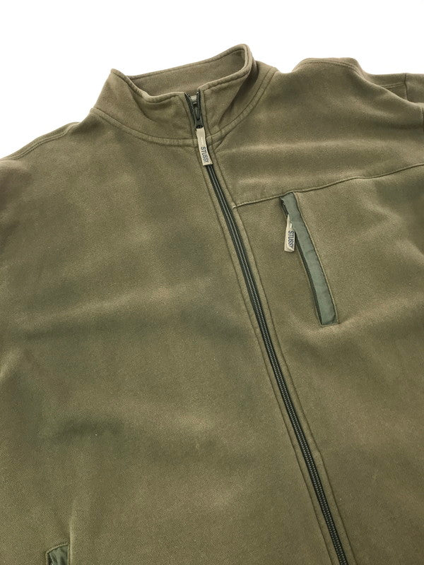 【現状渡し品】【メンズ】 OLD STUSSY オールドステューシー 00'S SWEAT TRACK JACKET 00年代 スウェット トラックジャケット ライトアウター 142-260407-na-01-tag サイズ：XL カラー：カーキ 万代Net店