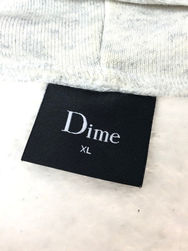 【中古品】【メンズ】 DIME ダイム FRONT LOGO HOODED SWEATSHIRT ロゴ刺繍 フーデッド スウェット シャツ 142-260326-rt-07-tag サイズ：XL カラー：ホワイト 万代Net店