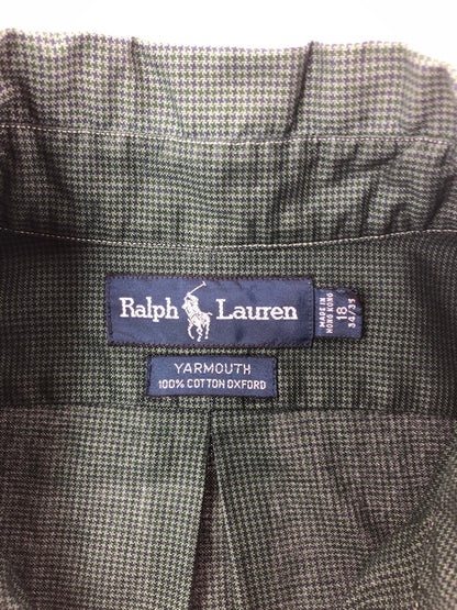 【中古品】【メンズ】 RALPH LAUREN ラルフローレン YARMOUTH ヤーマス 90's L/S BD SHIRT 90年代 ロングスリーブ ボタンダウンシャツ トップス 146-260514-rt-17-tagh サイズ：18 カラー：グリーン 万代Net店