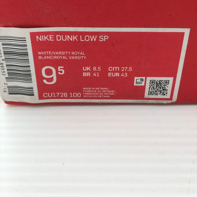 【中古品】【メンズ】 NIKE ナイキ DUNK LOW SP VARSITY ROYAL KENTUCKY CU1726-100 ダンク ロー SP スニーカー 靴 160-260405-rt-13-tag サイズ：27.5cm US9.5 カラー：WHITE/VARSITY ROYAL 万代Net店