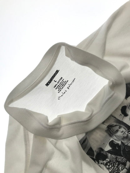 【中古品】【メンズ】 NEIGHBORHOOD ネイバーフッド × CHARLES PETERSON チャールズピーターソン S/S T-SHIRT 半袖Tシャツ 142-260518-na-04-tagh サイズ：L カラー：ホワイト 万代Net店