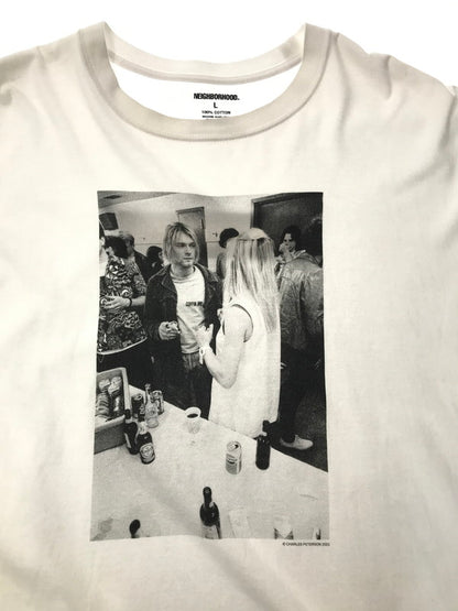 【中古品】【メンズ】 NEIGHBORHOOD ネイバーフッド × CHARLES PETERSON チャールズピーターソン S/S T-SHIRT 半袖Tシャツ 142-260518-na-04-tagh サイズ：L カラー：ホワイト 万代Net店