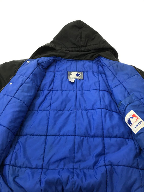【現状渡し品】【メンズ】 STARTER スターター 90's CUBS HOODED PUFFER JACKET BLACK 90年代 パファー ジャケット アウター 146-260822-rt-18-tagh サイズ：L カラー：ブラック 万代Net店