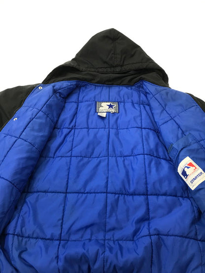 【現状渡し品】【メンズ】 STARTER スターター 90's CUBS HOODED PUFFER JACKET BLACK 90年代 パファー ジャケット アウター 146-260822-rt-18-tagh サイズ：L カラー：ブラック 万代Net店