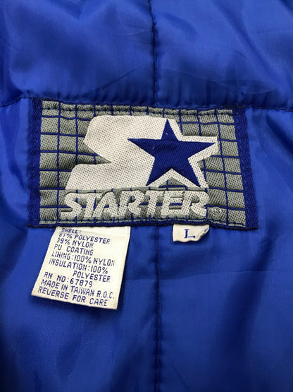 【現状渡し品】【メンズ】 STARTER スターター 90's CUBS HOODED PUFFER JACKET BLACK 90年代 パファー ジャケット アウター 146-260822-rt-18-tagh サイズ：L カラー：ブラック 万代Net店