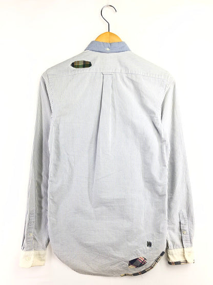 【中古品】【メンズ】 RRL ダブルアールエル L/S BD STRIPE SHIRT LHS-PM-KS-6500 ロングスリーブ ボタンダウン シャツ トップス 145-260403-rt-09-tagh サイズ：XS カラー：ライトブルー/ホワイト 万代Net店