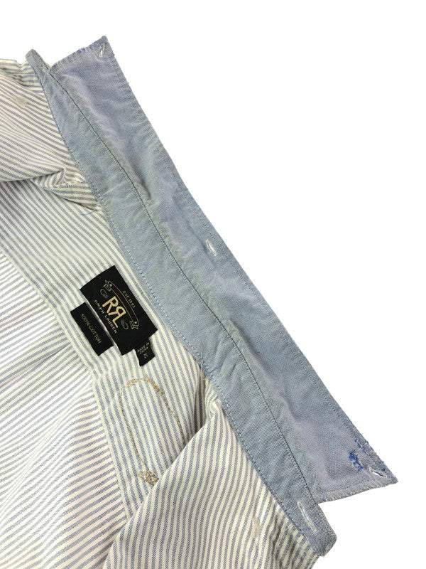 【中古品】【メンズ】 RRL ダブルアールエル L/S BD STRIPE SHIRT LHS-PM-KS-6500 ロングスリーブ ボタンダウン シャツ トップス 145-260403-rt-09-tagh サイズ：XS カラー：ライトブルー/ホワイト 万代Net店