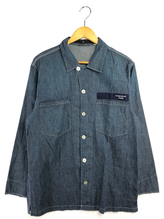 【中古品】【メンズ】 STONE ISLAND ストーンアイランド 00’s DENIMS DENIM SHIRT 2000年代 デニム デニムシャツ トップス 141-260403-rt-08-tagh サイズ：L カラー：インディゴ 万代Net店