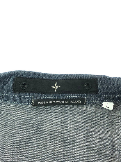 【中古品】【メンズ】 STONE ISLAND ストーンアイランド 00’s DENIMS DENIM SHIRT 2000年代 デニム デニムシャツ トップス 141-260403-rt-08-tagh サイズ：L カラー：インディゴ 万代Net店