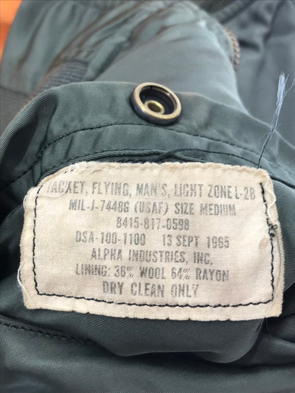 【現状渡し品】【メンズ】 US ARMY アメリカ軍 60's L-2B FLIGHT JACKET 8415-817-0598 CONMARジッパー フライト ジャケット アウター 146-260416-rt-06-tag サイズ：M カラー：カーキ 万代Net店