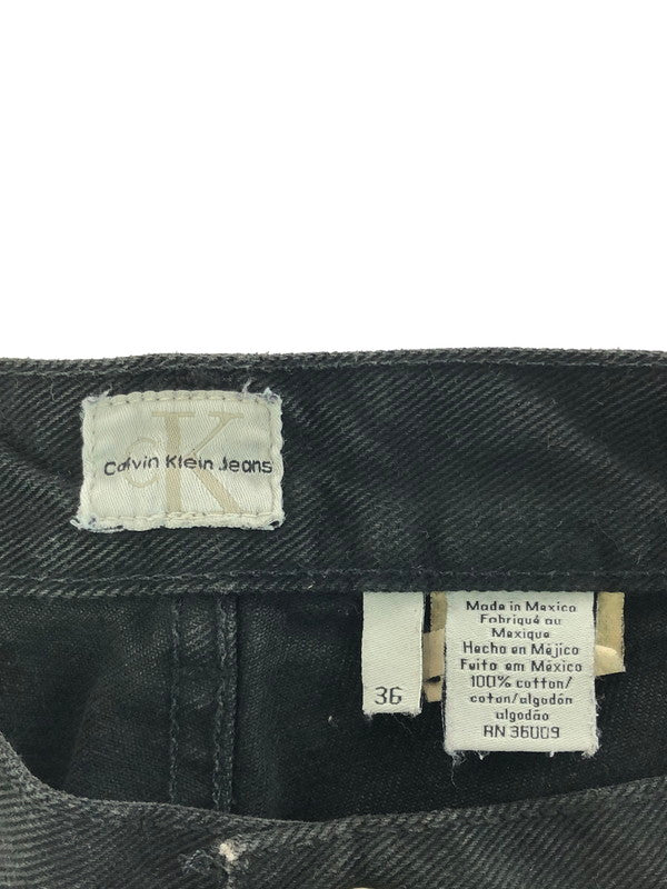 【中古品】【メンズ】 Calvin klein Jeans カルバンクラインジーンズ BLACK DENIM PANTS BMPL171 ブラック デニム パンツ メキシコ製 ジーンズ 152-260409-rt-01-tag サイズ：36 カラー：ブラック 万代Net店
