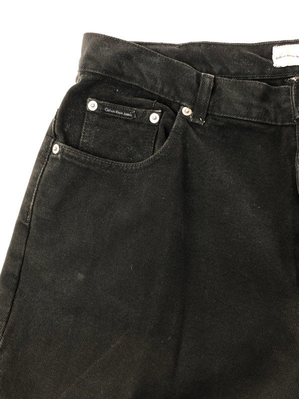 【中古品】【メンズ】 Calvin klein Jeans カルバンクラインジーンズ BLACK DENIM PANTS BMPL171 ブラック デニム パンツ メキシコ製 ジーンズ 152-260409-rt-01-tag サイズ：36 カラー：ブラック 万代Net店
