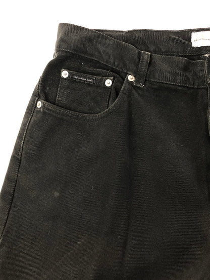 【中古品】【メンズ】 Calvin klein Jeans カルバンクラインジーンズ BLACK DENIM PANTS BMPL171 ブラック デニム パンツ メキシコ製 ジーンズ 152-260409-rt-01-tag サイズ：36 カラー：ブラック 万代Net店