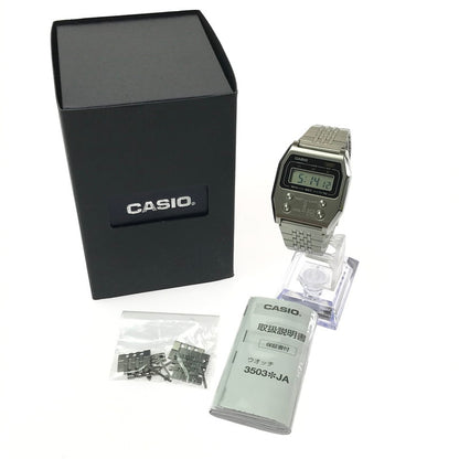 【中古品】【メンズ】 CASIO カシオ PREMIUM SERIES A1100D-1JF デジタル クォーツ 腕時計 余りコマ9個 197-260418-na-14-tagh カラー：シルバー 万代Net店