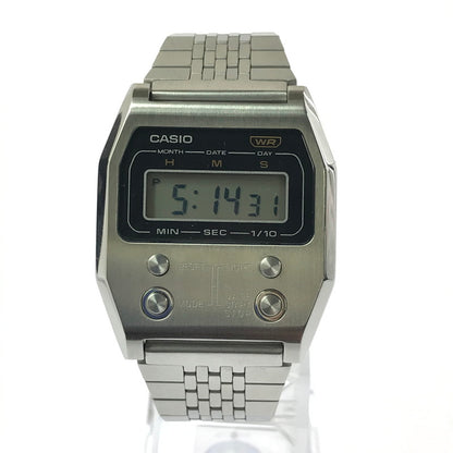 【中古品】【メンズ】 CASIO カシオ PREMIUM SERIES A1100D-1JF デジタル クォーツ 腕時計 余りコマ9個 197-260418-na-14-tagh カラー：シルバー 万代Net店