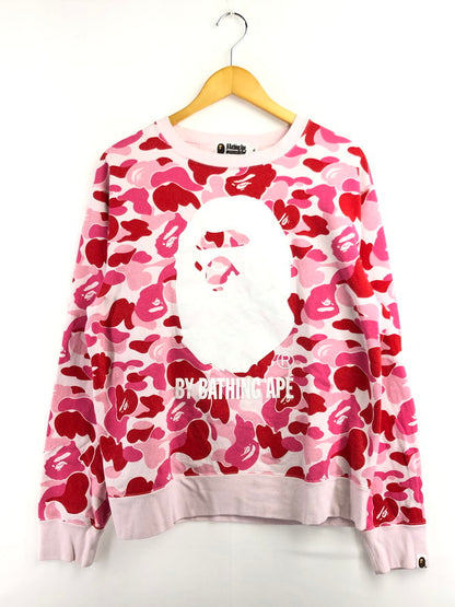 【中古品】【メンズ】 A BATHING APE アベイシングエイプ CREW SWEAT 001ZP1701009M カモ柄 クルーネック スウェット トレーナー 142-260403-rt-03-tagh サイズ：XL カラー：ピンク 万代Net店
