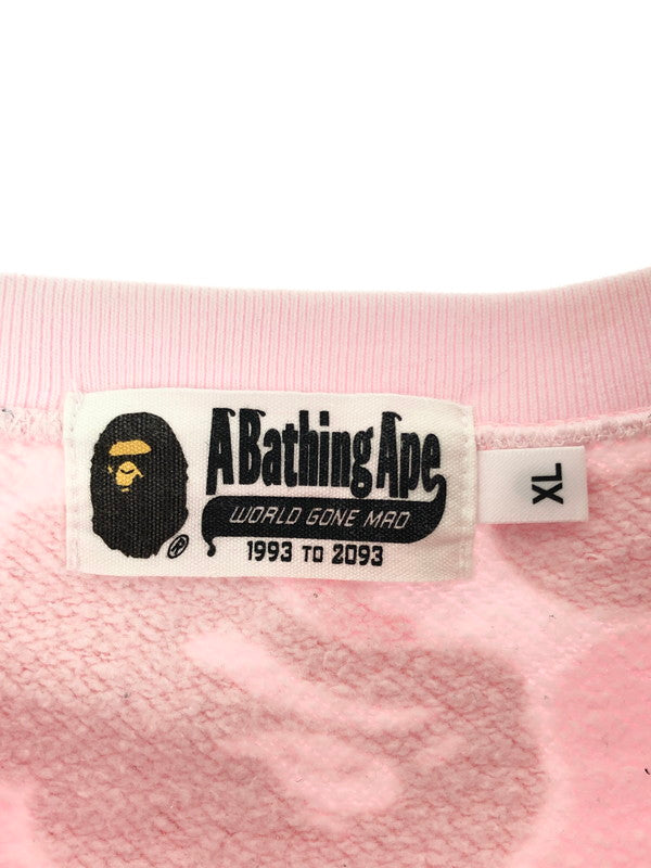 【中古品】【メンズ】 A BATHING APE アベイシングエイプ CREW SWEAT 001ZP1701009M カモ柄 クルーネック スウェット トレーナー 142-260403-rt-03-tagh サイズ：XL カラー：ピンク 万代Net店