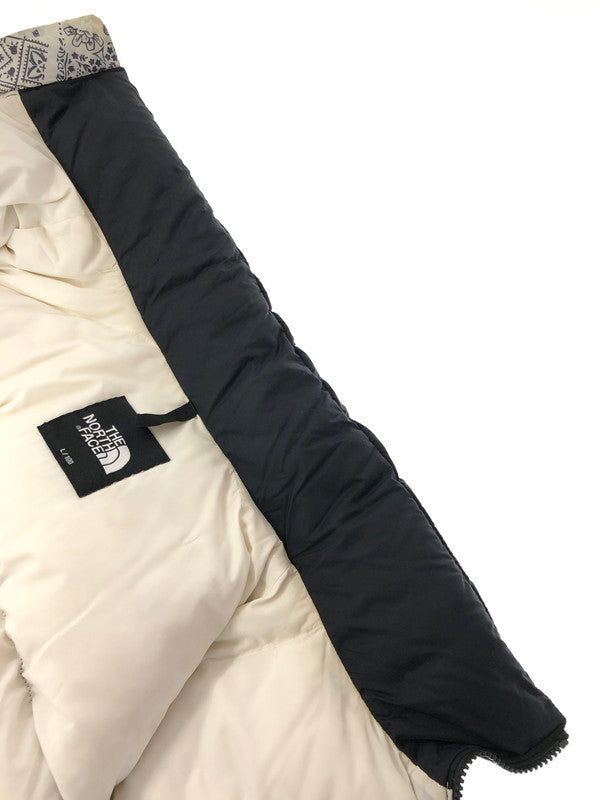 【中古品】【メンズ】 THE NORTH FACE ザノースフェイス NJ1DN76B NOVELTY NUPTSE DOWN JACKET ペイズリー ノベルティ ヌプシ ダウンジャケット アウター 144-260423-na-07-tagh サイズ：L/100 カラー：ホワイト/ブラック 万代Net店