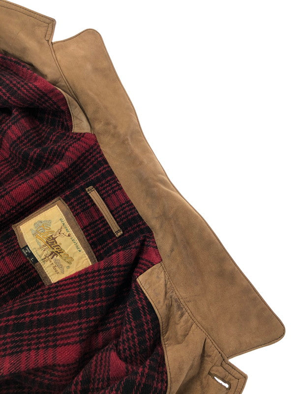 【中古品】【メンズ】 CHEVIGNON シェビニオン 80'S LEATHER JACKET 80年代 レザージャケット アウター 146-260422-na-17-tagh サイズ：L カラー：ブラウン系 万代Net店