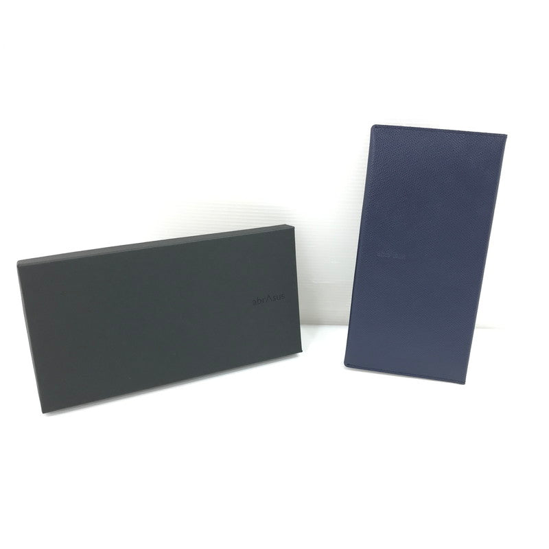 【中古美品】【メンズ】 ABRASUS アブラサス H1103Ｎ 薄い長財布 200-260407-na-13-tag カラー：ネイビー 万代Net店
