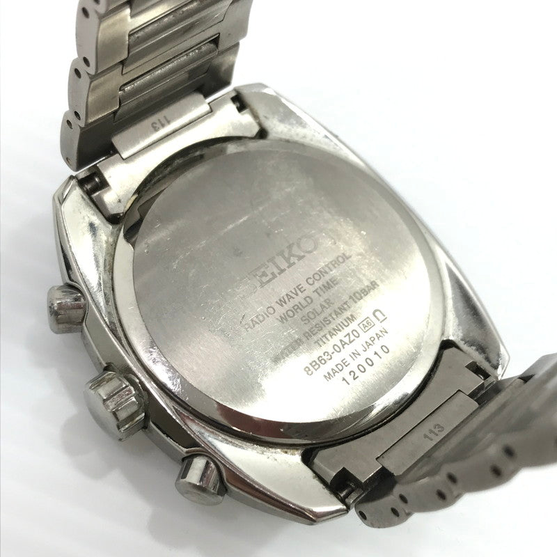 【中古品】【メンズ】 SEIKO セイコー ASTRON 8B63-0AZ0 アストロン 電波ソーラー 腕時計 197-260408-na-05-tag カラー：シルバー 万代Net店