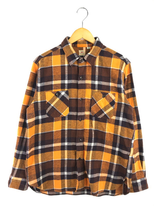 【中古品】SUGAR CANE シュガーケーン TWILL CHECK L/S WORK SHIRT SC28233 ツイルチェック ロングスリーブ ワークシャツ トップス 145-260328-rt-04-tag サイズ：L カラー：ブラウン系 万代Net店