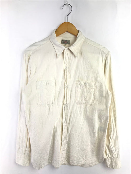 【中古品】Buzz Rickson's バズリクソンズ WHITE CHAMBRAY WORK SHIRT BR25996 ホワイト シャンブレー ワークシャツ 長袖シャツ トップス 145-260328-rt-03-tag サイズ：16-16 1/2 カラー：ホワイト 万代Net店