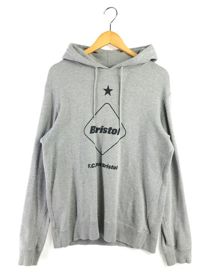 【中古品】【メンズ】 F.C.R.B. エフシーアールビー 17AW EMBLEM PULLOVER HOODIE 178110 エンブレム プルオーバー フーディー パーカー 142-260328-na-05-tag サイズ：M カラー：グレー 万代Net店