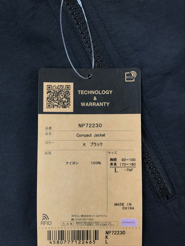 【中古美品】【メンズ】 THE NORTH FACE ザ・ノースフェイス COMPACT JACKET NP72230 コンパクトジャケット ナイロンジャケット ライトアウター 144-260324-na-17-tag サイズ：L カラー：ブラック 万代Net店