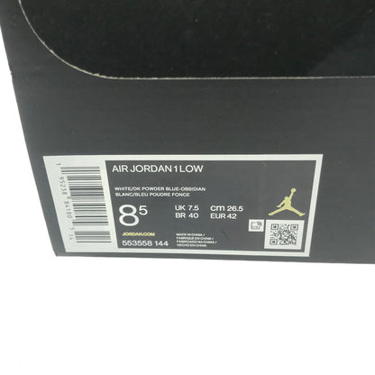 【中古品】【メンズ】 NIKE ナイキ AIR JORDAN 1 LOW 553558-144 エアジョーダン 1 ロー スニーカー 靴 160-260411-na-02-tagh サイズ：26.5cm US 8.5 カラー：WHITE/DK POWDER BLUE-OBSIDIAN 万代Net店