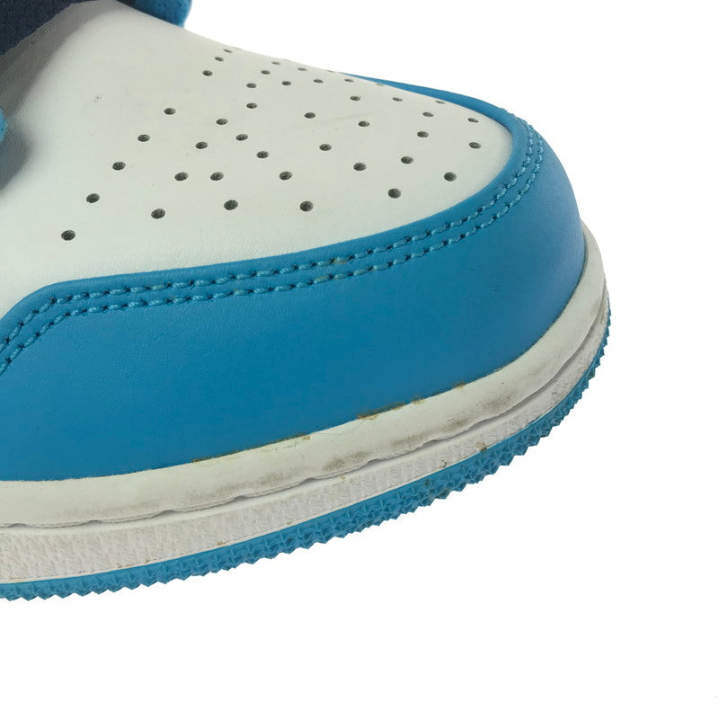 【中古品】【メンズ】 NIKE ナイキ AIR JORDAN 1 LOW 553558-144 エアジョーダン 1 ロー スニーカー 靴 160-260411-na-02-tagh サイズ：26.5cm US 8.5 カラー：WHITE/DK POWDER BLUE-OBSIDIAN 万代Net店