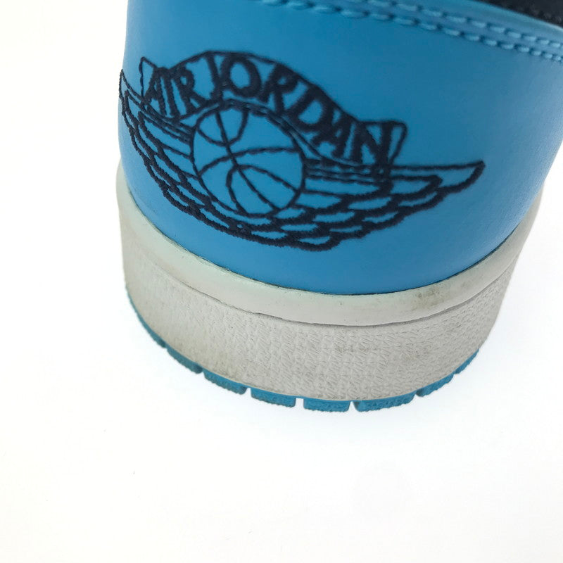 【中古品】【メンズ】 NIKE ナイキ AIR JORDAN 1 LOW 553558-144 エアジョーダン 1 ロー スニーカー 靴 160-260411-na-02-tagh サイズ：26.5cm US 8.5 カラー：WHITE/DK POWDER BLUE-OBSIDIAN 万代Net店