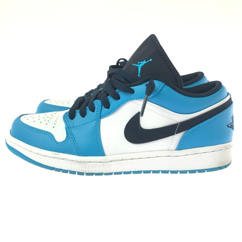 【中古品】【メンズ】 NIKE ナイキ AIR JORDAN 1 LOW 553558-144 エアジョーダン 1 ロー スニーカー 靴 160-260411-na-02-tagh サイズ：26.5cm US 8.5 カラー：WHITE/DK POWDER BLUE-OBSIDIAN 万代Net店