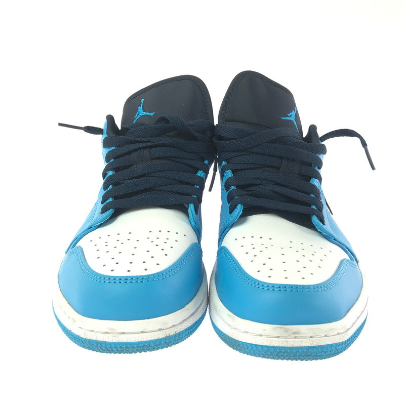 【中古品】【メンズ】 NIKE ナイキ AIR JORDAN 1 LOW 553558-144 エアジョーダン 1 ロー スニーカー 靴 160-260411-na-02-tagh サイズ：26.5cm US 8.5 カラー：WHITE/DK POWDER BLUE-OBSIDIAN 万代Net店
