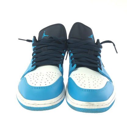 【中古品】【メンズ】 NIKE ナイキ AIR JORDAN 1 LOW 553558-144 エアジョーダン 1 ロー スニーカー 靴 160-260411-na-02-tagh サイズ：26.5cm US 8.5 カラー：WHITE/DK POWDER BLUE-OBSIDIAN 万代Net店