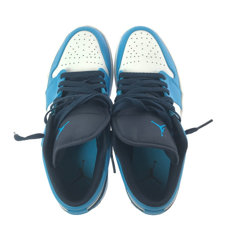 【中古品】【メンズ】 NIKE ナイキ AIR JORDAN 1 LOW 553558-144 エアジョーダン 1 ロー スニーカー 靴 160-260411-na-02-tagh サイズ：26.5cm US 8.5 カラー：WHITE/DK POWDER BLUE-OBSIDIAN 万代Net店