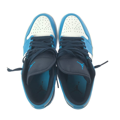 【中古品】【メンズ】 NIKE ナイキ AIR JORDAN 1 LOW 553558-144 エアジョーダン 1 ロー スニーカー 靴 160-260411-na-02-tagh サイズ：26.5cm US 8.5 カラー：WHITE/DK POWDER BLUE-OBSIDIAN 万代Net店